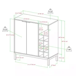 Hot Kirklands Home Reclaimed Wood Industrial Bar Cabinet Brown
