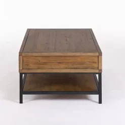 Outlet Kirklands Home Reclaimed Wood Keeping Drawers Coffee Table Brown