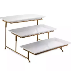 Kirklands Home Rectangular 3-Tier Serving Tray