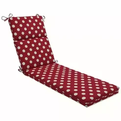 Hot Kirklands Home Red & White Polka Dot Outdoor Chaise Cushion