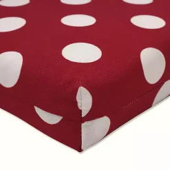 Clearance Kirklands Home Red & White Polka Dot Outdoor Chair Cushion