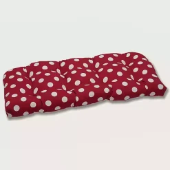 Outlet Kirklands Home Red & White Polka Dot Outdoor Settee Cushion