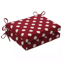 Outlet Kirklands Home Red & White Polka Dot Square Cushions, Set of 2