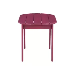 Clearance Kirklands Home Acacia Wood Oval Adirondack Coffee Table Red