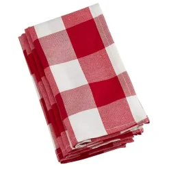 Clearance Kirklands Home Red and White Buffalo Check Napkins, Set of 4