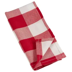 Clearance Kirklands Home Red and White Buffalo Check Napkins, Set of 4