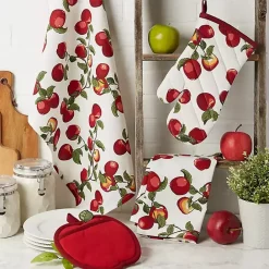 Best Kirklands Home Red Apples 4-pc. Kitchen Towel and Pot Holder Set