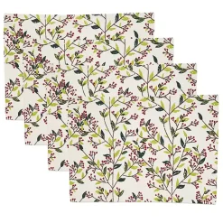 Discount Kirklands Home Red Berry Delight Cotton Placemats, Set of 4