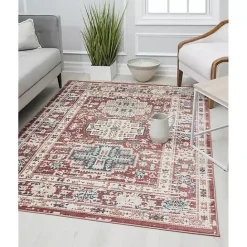 Clearance Kirklands Home Red Cardinal Sundara Gabriel Area Rug, 5x7