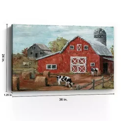 Clearance Kirklands Home Red Country Barn Giclee Canvas Art Print Multi