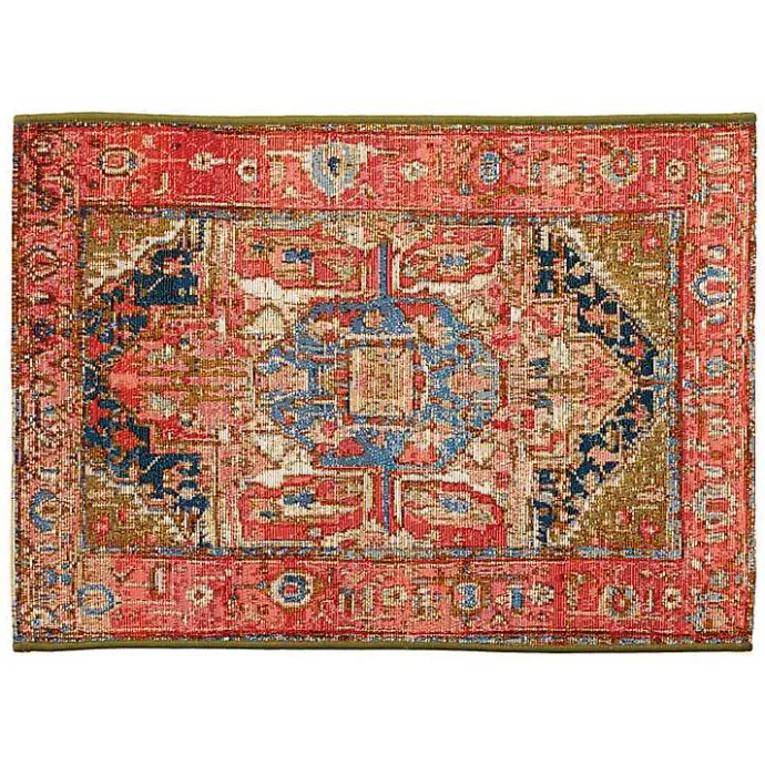 Sale Kirklands Home Diamond Medallion Indoor/Outdoor Rug, 3x4 Red