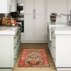 Sale Kirklands Home Diamond Medallion Indoor/Outdoor Rug, 3x4 Red