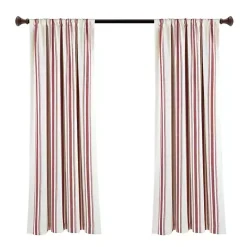 Discount Kirklands Home Red Farmhouse Stripe Curtain Panels, Set of 2