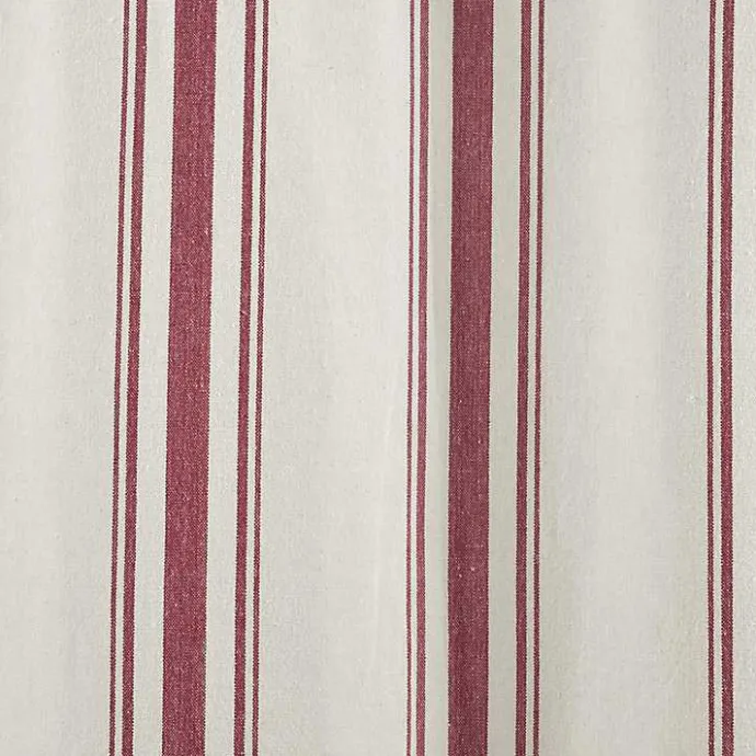 Discount Kirklands Home Red Farmhouse Stripe Curtain Panels, Set of 2