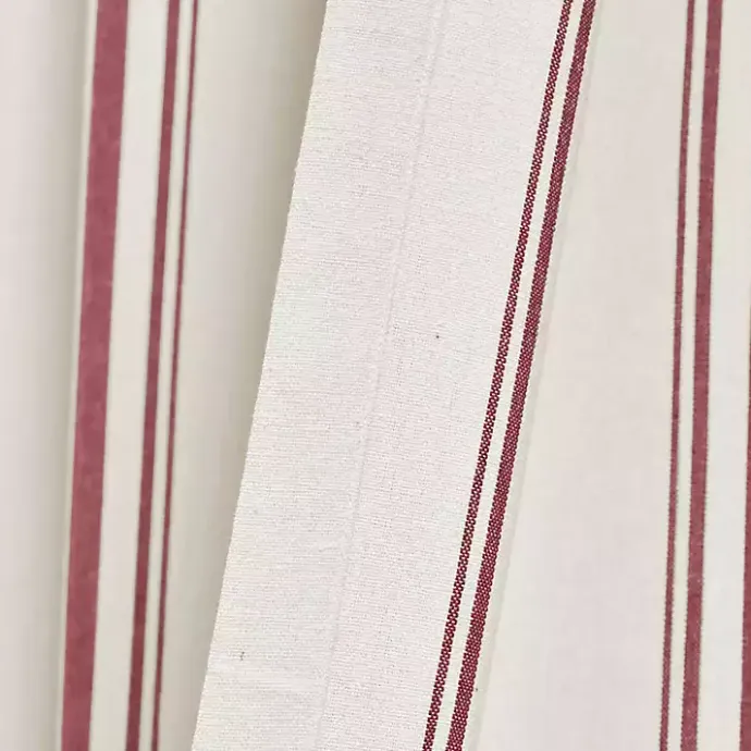 Discount Kirklands Home Red Farmhouse Stripe Curtain Panels, Set of 2