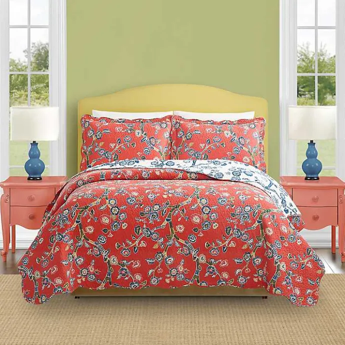 Outlet Kirklands Home Floral Dreams 3-pc. King Quilt Set Red