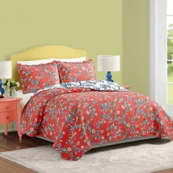 Outlet Kirklands Home Floral Dreams 3-pc. King Quilt Set Red
