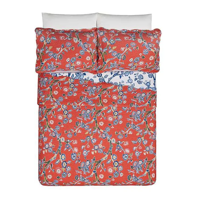 Outlet Kirklands Home Floral Dreams 3-pc. King Quilt Set Red
