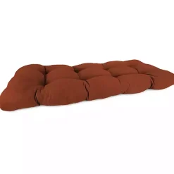 Kirklands Home French Edge Outdoor Wicker Settee Cushion Red