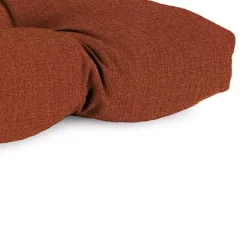 Kirklands Home French Edge Outdoor Wicker Settee Cushion Red