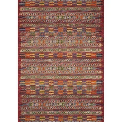 Kirklands Home Red Multicolor Southwestern Outdoor Area Rug, 7x11
