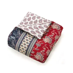 Sale Kirklands Home Red Navy Marbella King 5-pc. Comforter Set