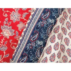 Sale Kirklands Home Red Navy Marbella King 5-pc. Comforter Set