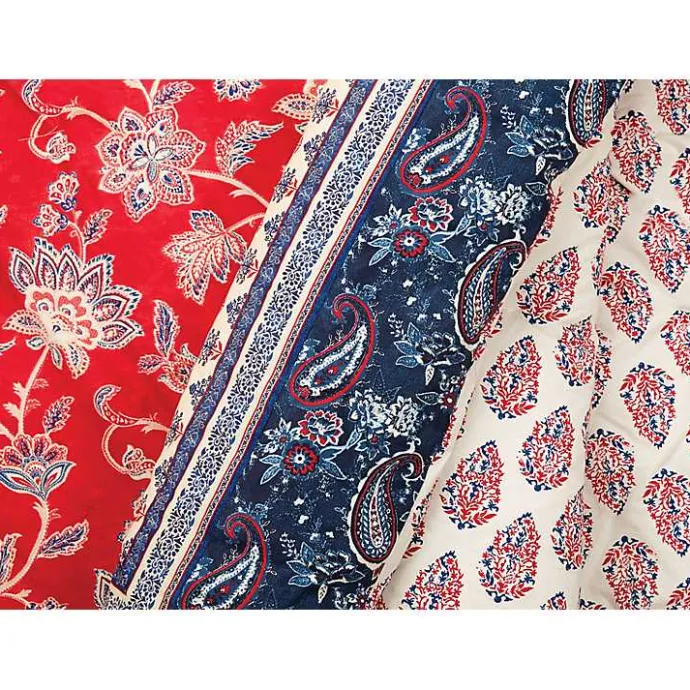 Best Kirklands Home Red Navy Marbella Queen 5-pc. Comforter Set