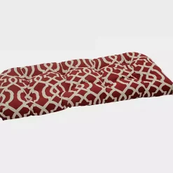 Clearance Kirklands Home Red New Geometric Outdoor Settee Cushion