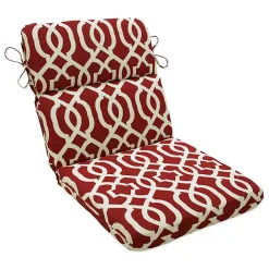 Hot Kirklands Home Red New Geometric Round Edge Outdoor Chair Cushion