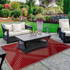 Outlet Kirklands Home Red Primitive Arrow Outdoor Area Rug, 4x6