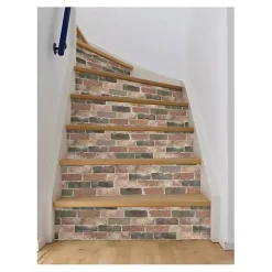 Discount Kirklands Home Red Reclaimed Brick Peel & Stick Wallpaper