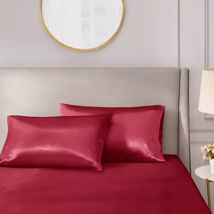 Best Kirklands Home Satin King 2-pc. Pillow Case Set Red