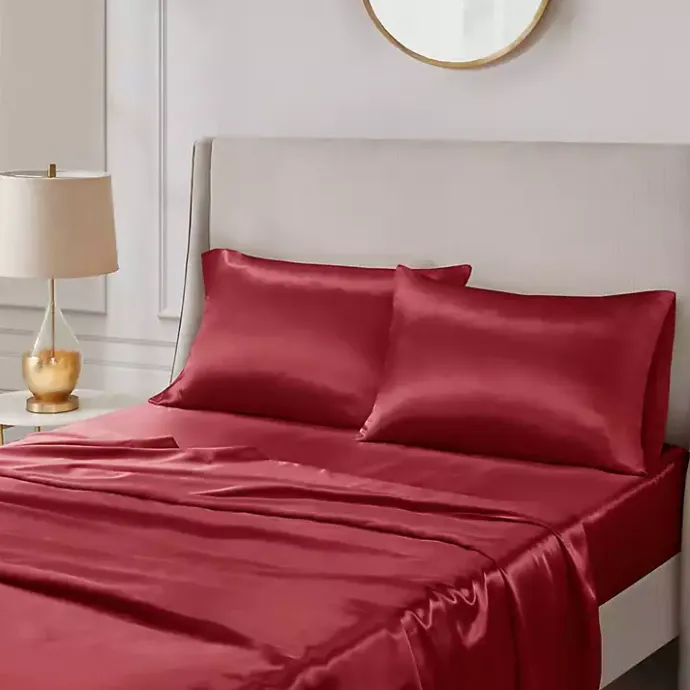 Best Kirklands Home Satin King 2-pc. Pillow Case Set Red