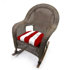 Hot Kirklands Home Red Stripe French 2-pc. Outdoor Wicker Cushion Set