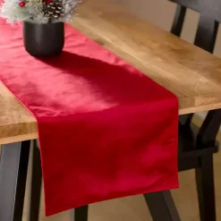 Online Kirklands Home Velvet Christmas Table Runner, 90 in. Red