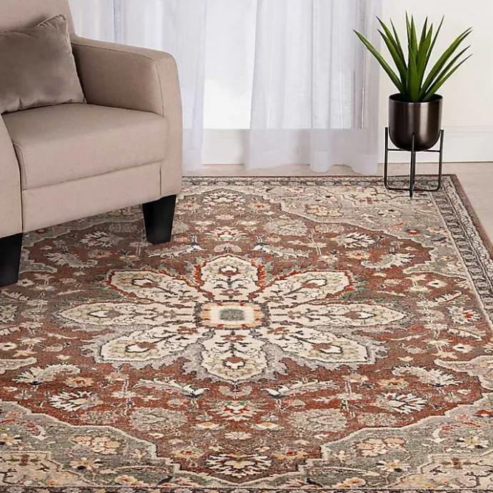 Online Kirklands Home Vintage Medallion Leia Area Rug, 5x7 Red