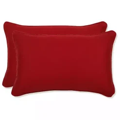 Clearance Kirklands Home Welt Outdoor Lumbar Pillows, Set of 2 Red