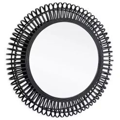 Online Kirklands Home Reina Black Bamboo Wall Mirror