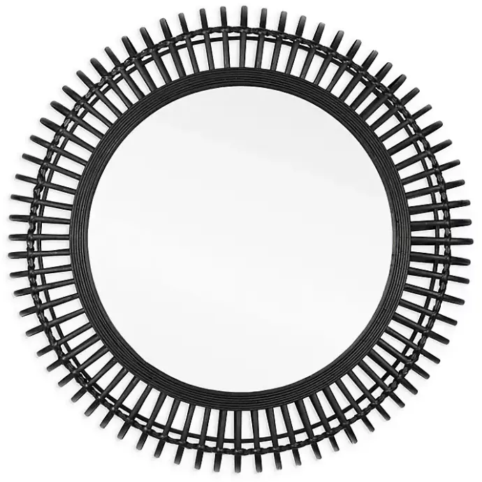 Online Kirklands Home Reina Black Bamboo Wall Mirror