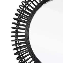 Online Kirklands Home Reina Black Bamboo Wall Mirror