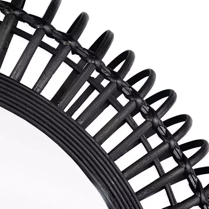 Online Kirklands Home Reina Black Bamboo Wall Mirror