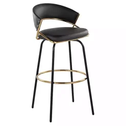 Clearance Kirklands Home Remy Swivel Bar Stools, Set of 2 Black