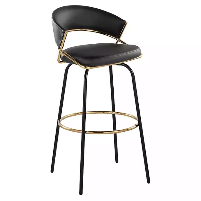 Clearance Kirklands Home Remy Swivel Bar Stools, Set of 2 Black