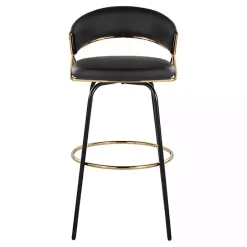 Clearance Kirklands Home Remy Swivel Bar Stools, Set of 2 Black