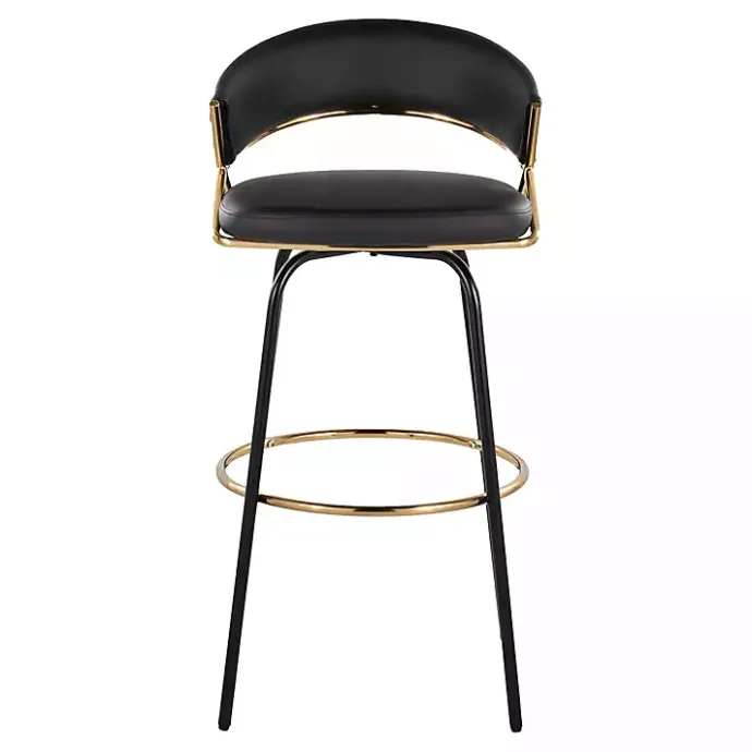 Clearance Kirklands Home Remy Swivel Bar Stools, Set of 2 Black