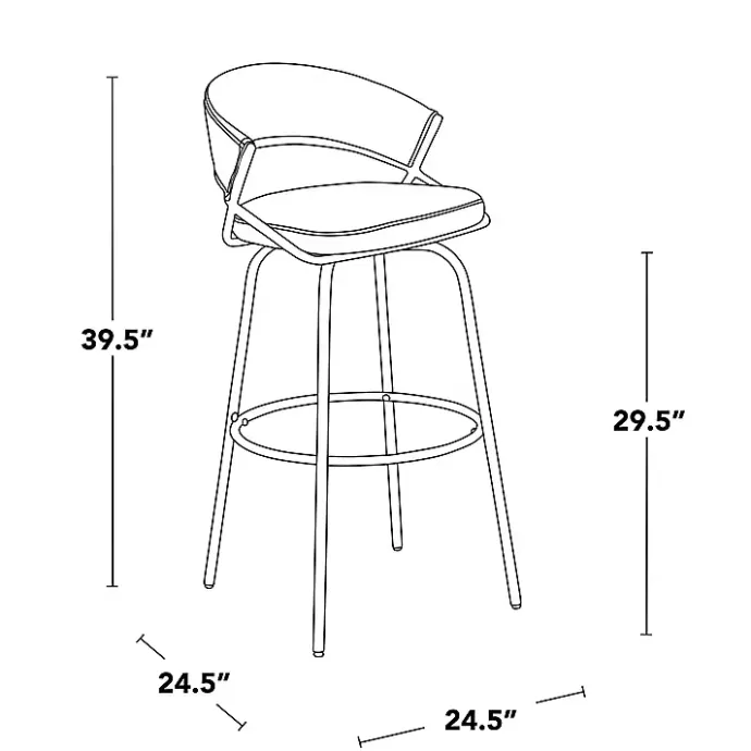 Clearance Kirklands Home Remy Swivel Bar Stools, Set of 2 Black