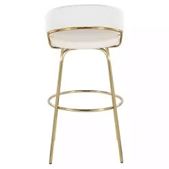 Online Kirklands Home Remy White & Gold Swivel Bar Stools, Set of 2 Black