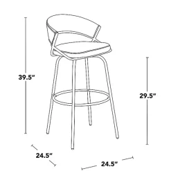 Online Kirklands Home Remy White & Gold Swivel Bar Stools, Set of 2 Black