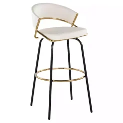 Outlet Kirklands Home Remy Swivel Bar Stools, Set of 2 White